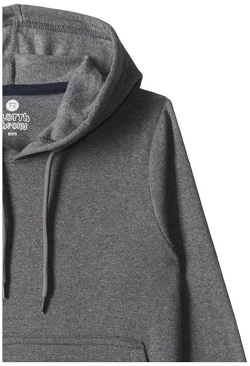Image of Solid Cotton Fleece Girls Hooded Neck Sweatshirt with Kangaroo Pocket