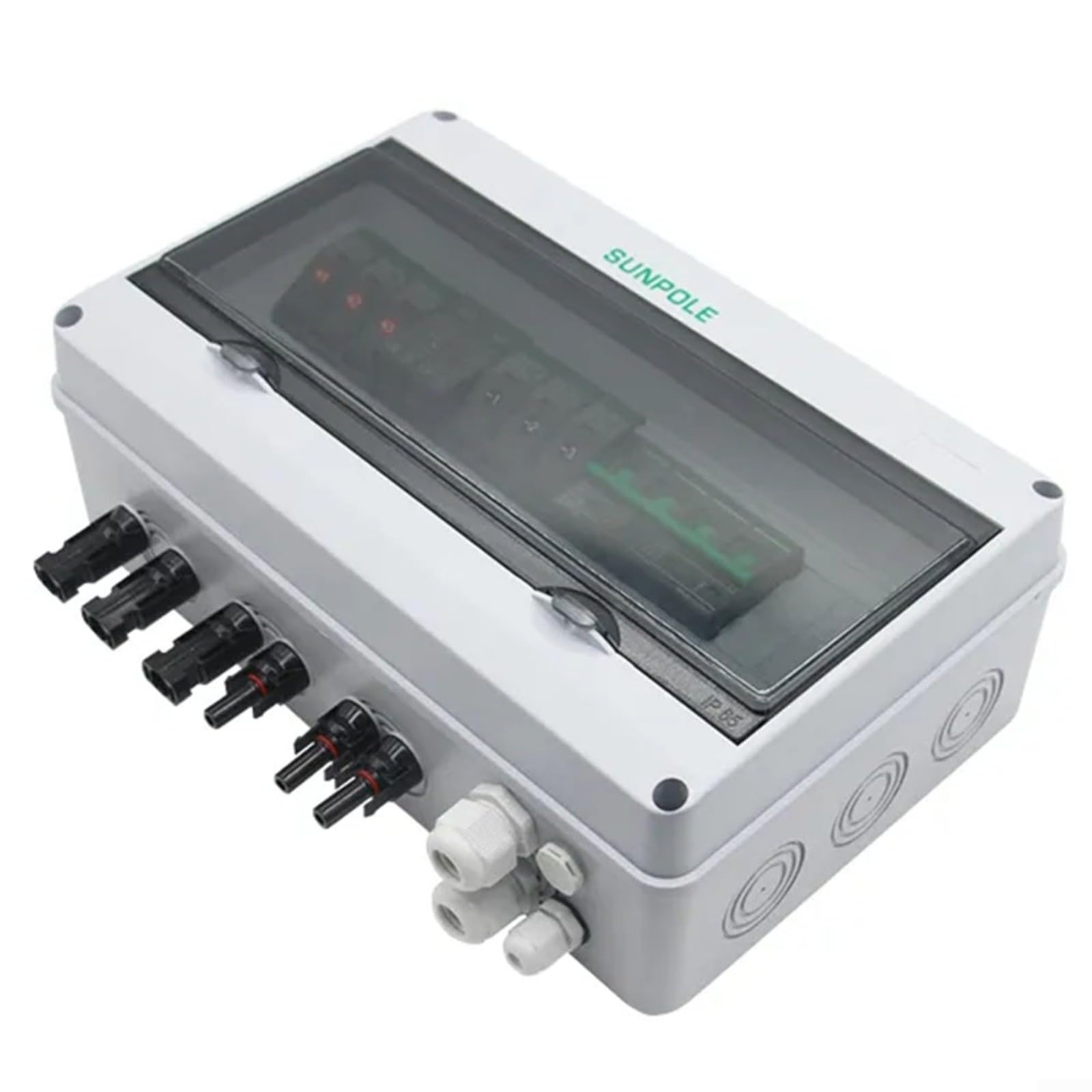 PV Combiner Box, 3 in 1 Out 1000V IP65 Impermeabile Protezione solare PV Rilevamento in tempo reale LQX-C DC Strings/Combiner Scatole per impianto fotovoltaico residenziale sul tetto