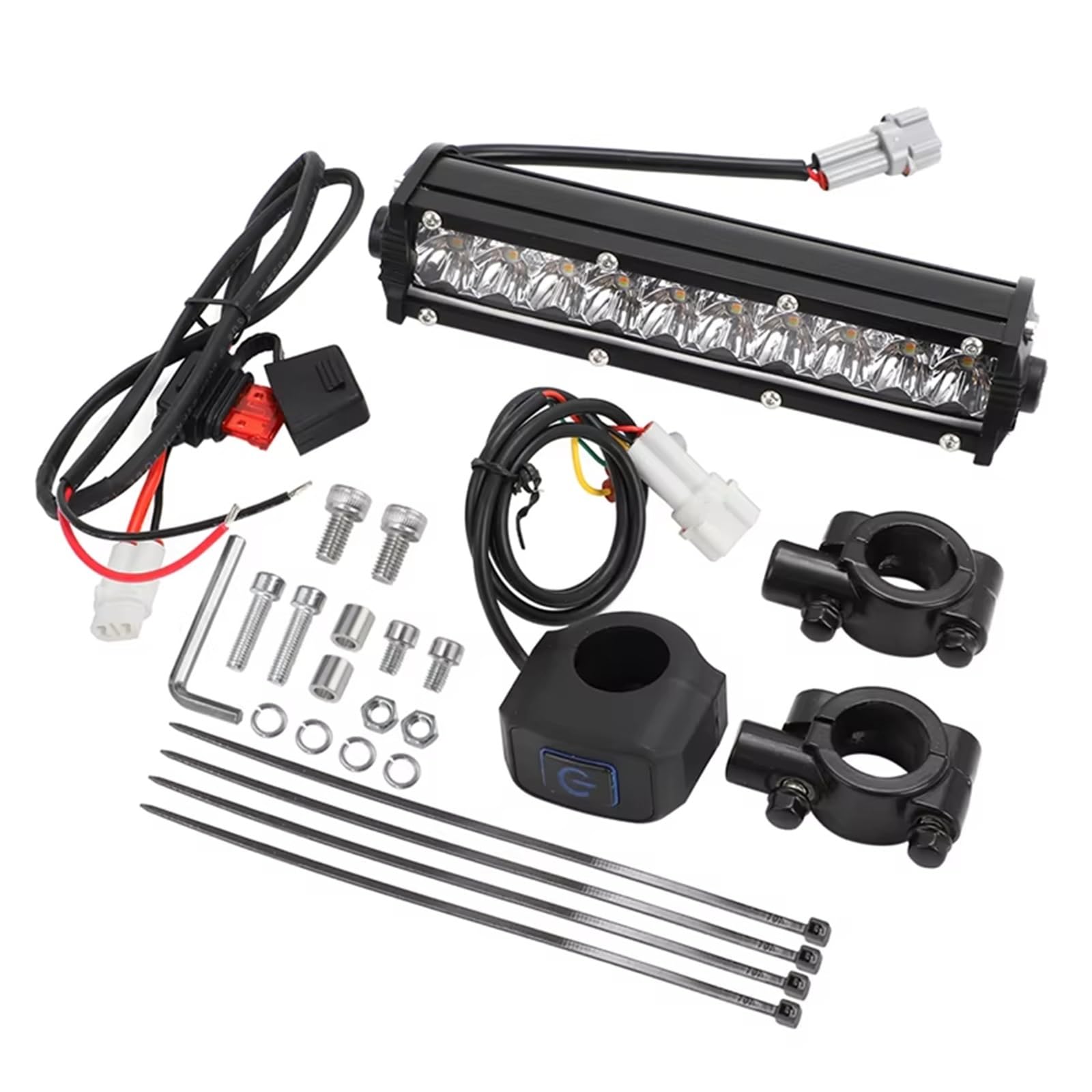 Generico per CRF125F per CRF125FB CR125R XR250R XR650R Kit Barra Luminosa fari a LED La Maggior Parte manubri da 7/8" Faro Moto