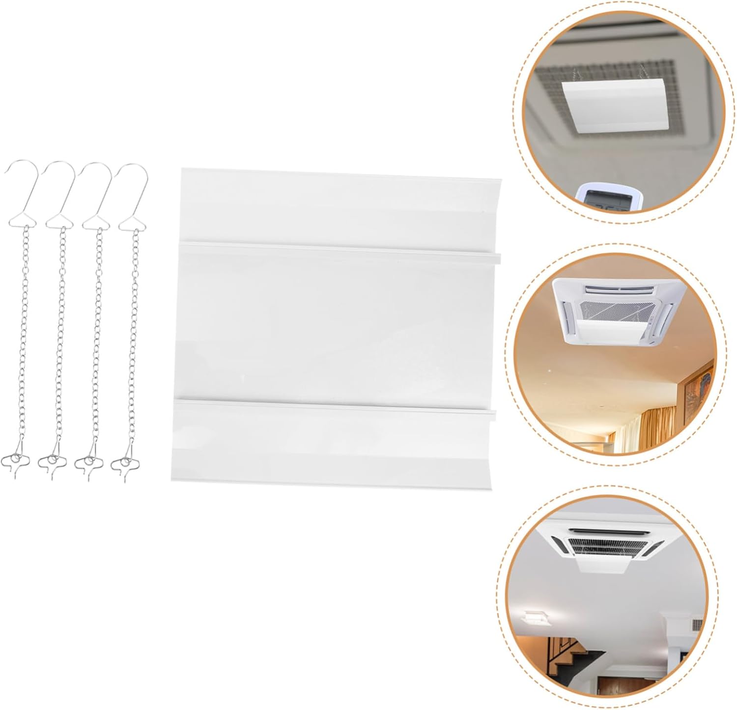 Cabilock 2 Sets Air Condition Wind Deflector Air Diverter for Air Conditioner Accessories Moistureproof Low Temperature Resistant