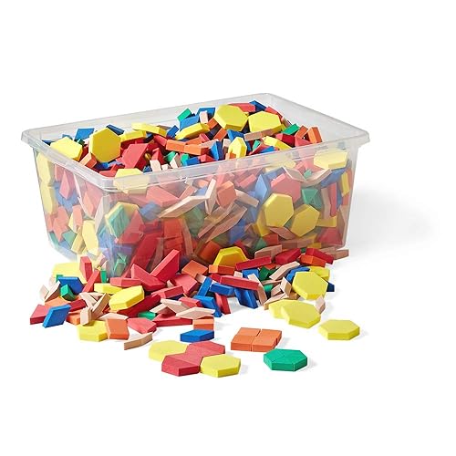 Miniatura 10 de hand2mind Bloques de patrón de espuma, formas geométricas para niños, juego de patrones, bloques de patrones para niños pequeños, formas para jardín