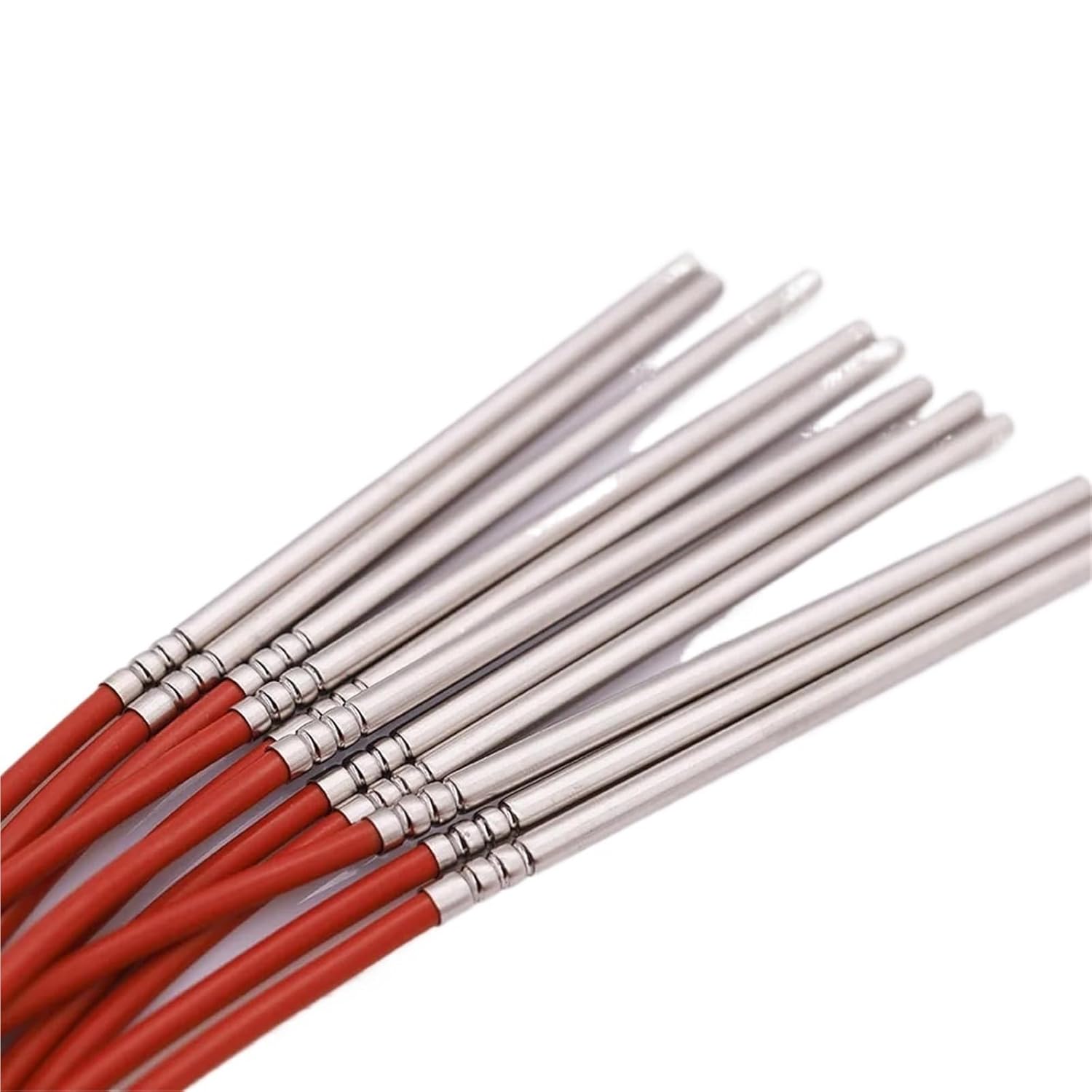 A Class 6 * 140mm 3 Wire Type PT100 Waterproof Temperature Probe high Temperature thermocouple Sensor with Silicon Cable(with 4m Cable)