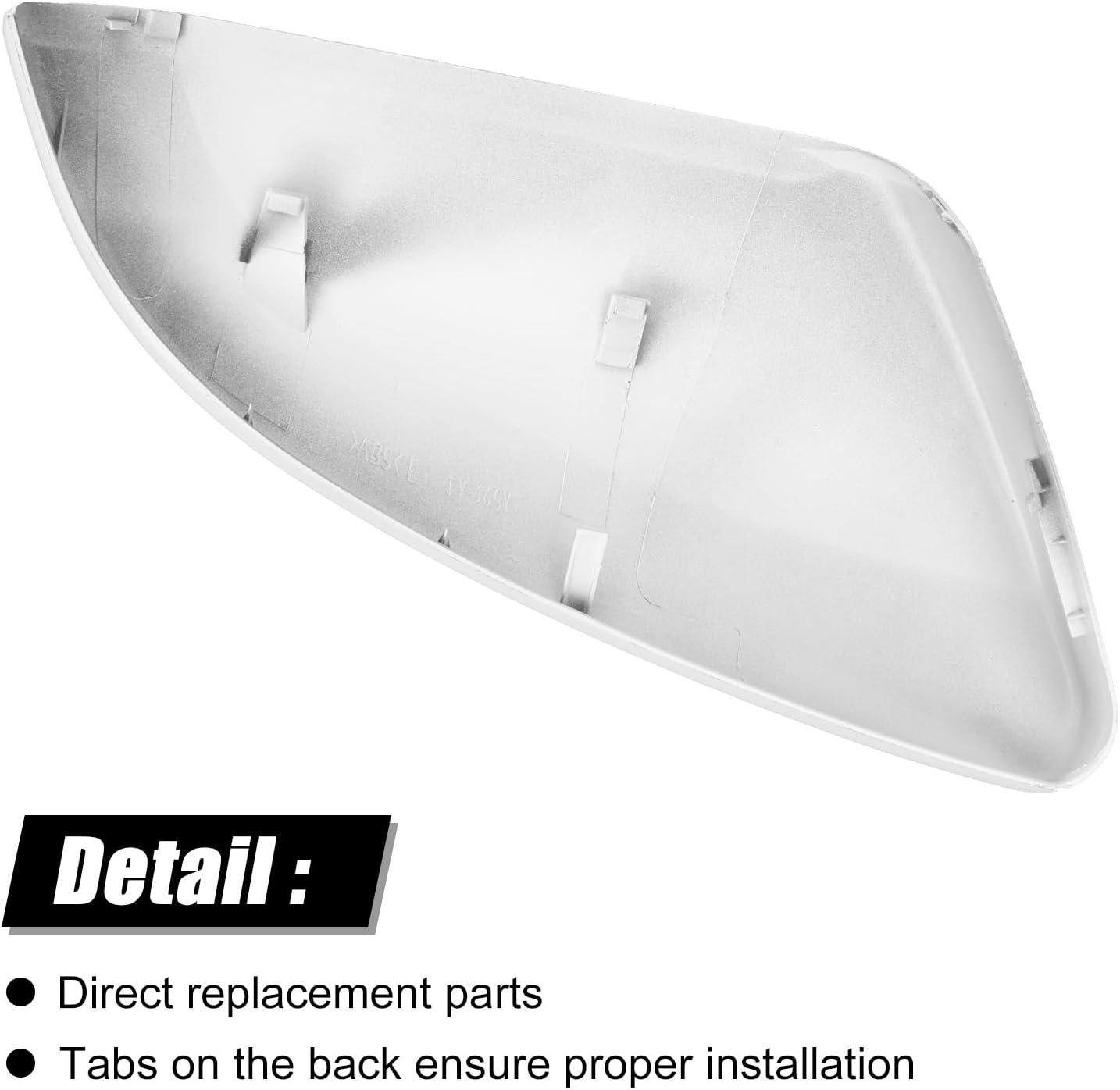 1 Pair White Side Mirror Cover Cap Housing Replace for 2016-2021 Honda 10th gen Civic and 2019-2021 Honda Insight, Driver and Passenger Direct Replacement Mirror Covers
