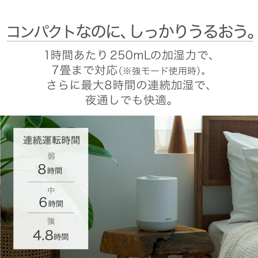 Amazon.co.jp: duux デュクス 加湿器 スチーム式 Dawn Mini ドーンミニ
