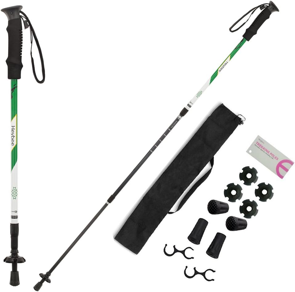 Trekking/Hiking/Walking Poles,1 Pair (2 Pack) Ultralight Ultrastrong 7075 Aerospace Aluminum Thick-Walled Pipe EVA Handle Telescoping Climbing Alpenstocks (ONE Year Warranty)