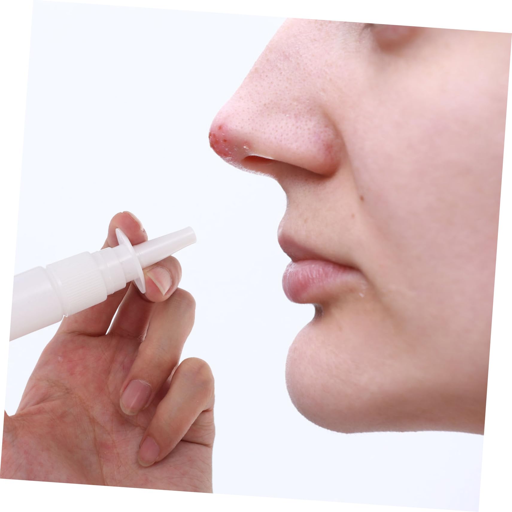 Healeved Nasenspray Leere Flasche 10ml aus Pe Wiederbefüllbare Reise Sprühflasche mit Transparentem Schutzdeckel Portable Kosmetik Reiseflasche für Outdoor und Travel
