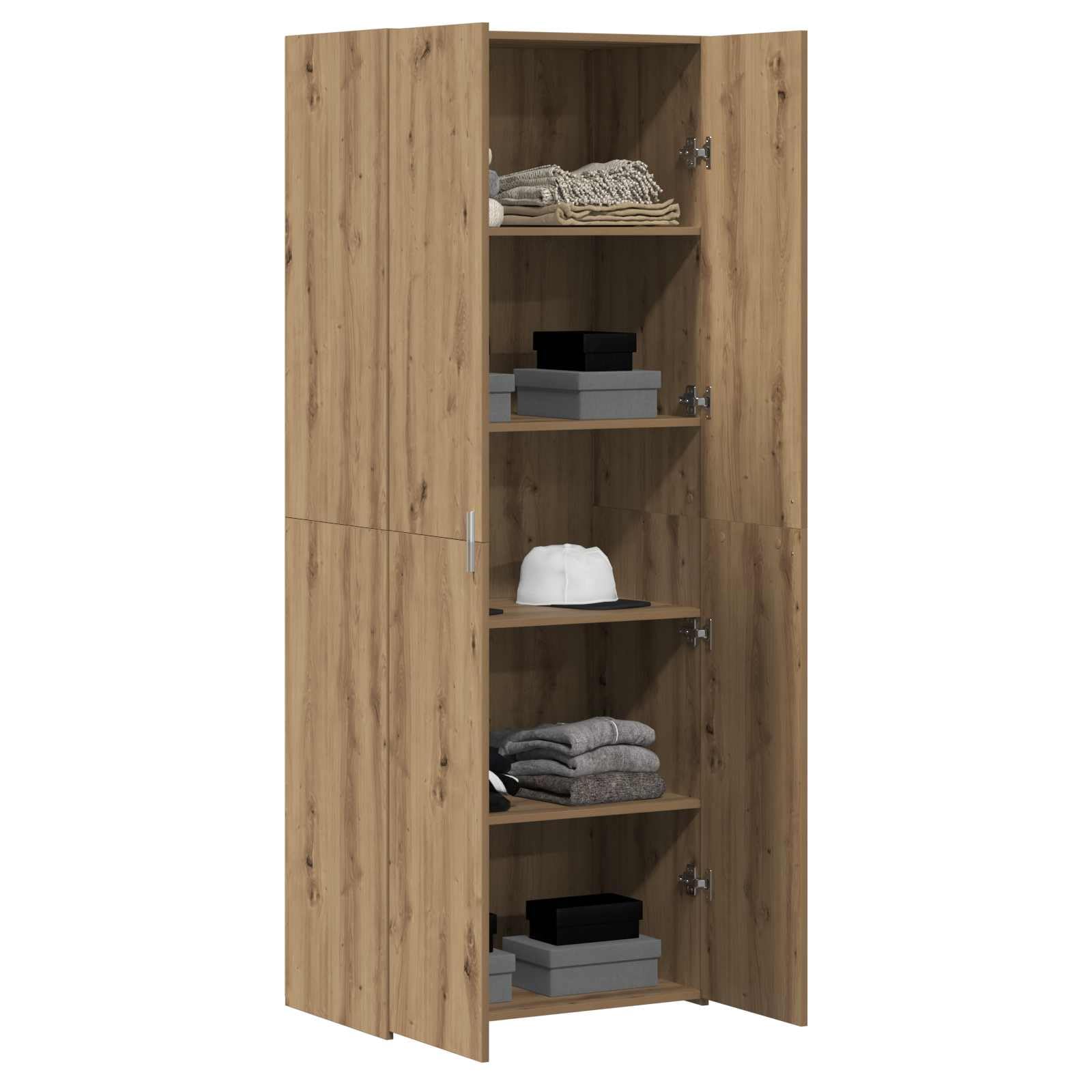 Buffet haut style maison de campagne avec finition rustique en bois, buffet haut avec espace de rangement généreux pour le rangement de la vaisselle, buffet rustique