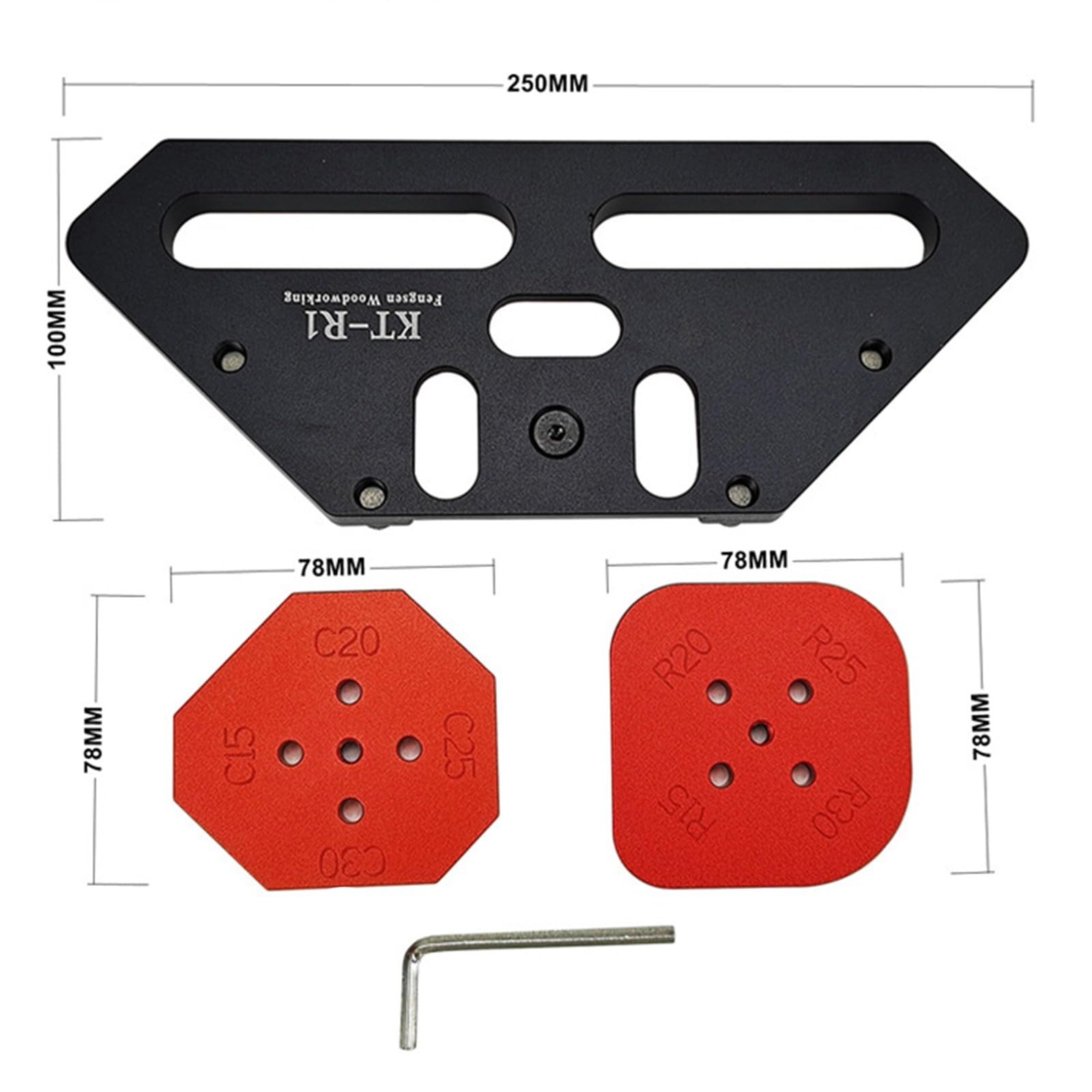 Herramienta de corte de plantilla de posicionamiento de arcos precisos, accesorios de carpintería de aluminio, guía esencial, guía de arcos precisos