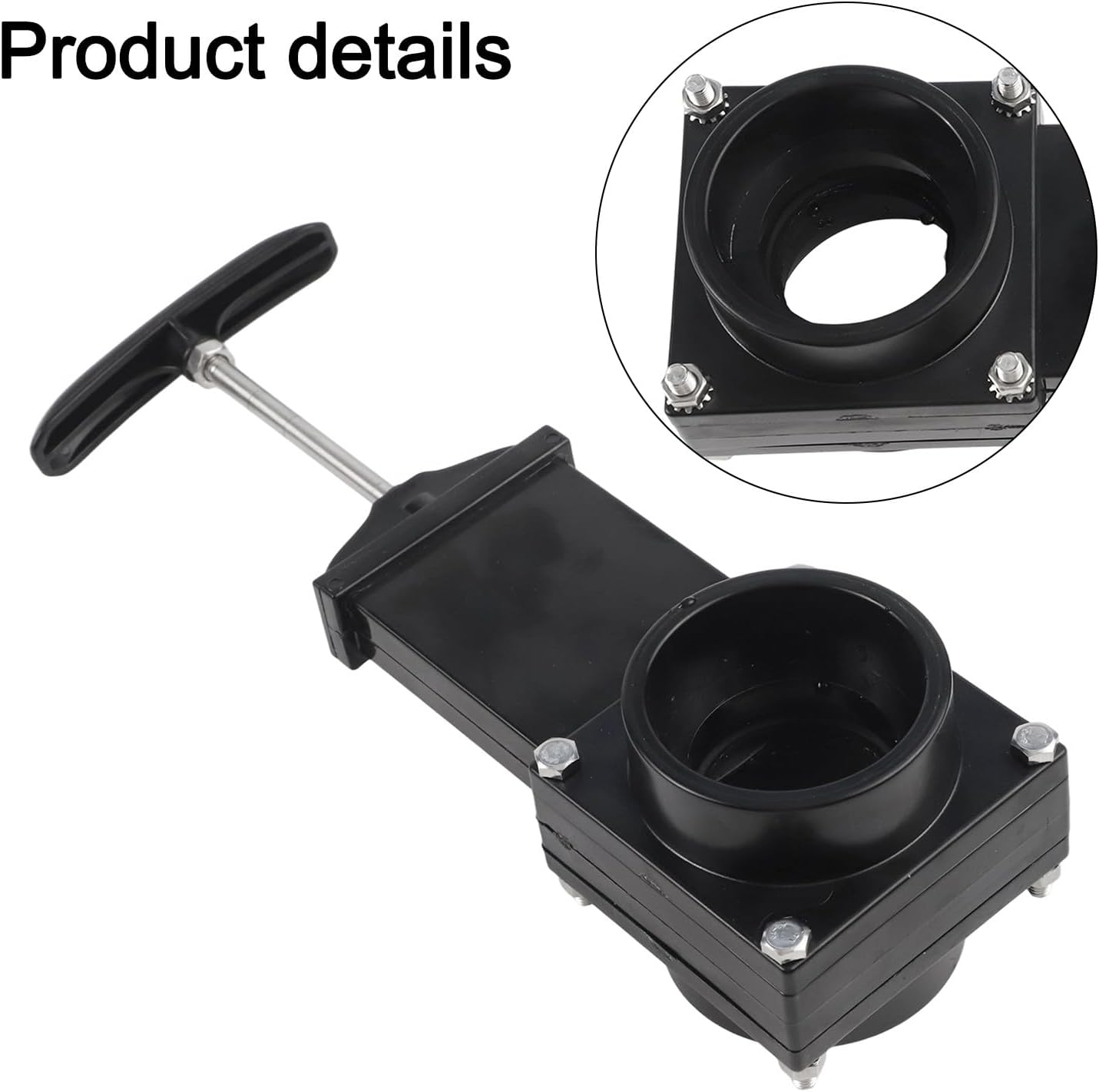 50Mm / 75Mm RV Waste Valve Body With Handle For Sewer Connection, Compatible With Campers, Trailers And Motorhomes, ABS Plastic Easy Installation(75mm)