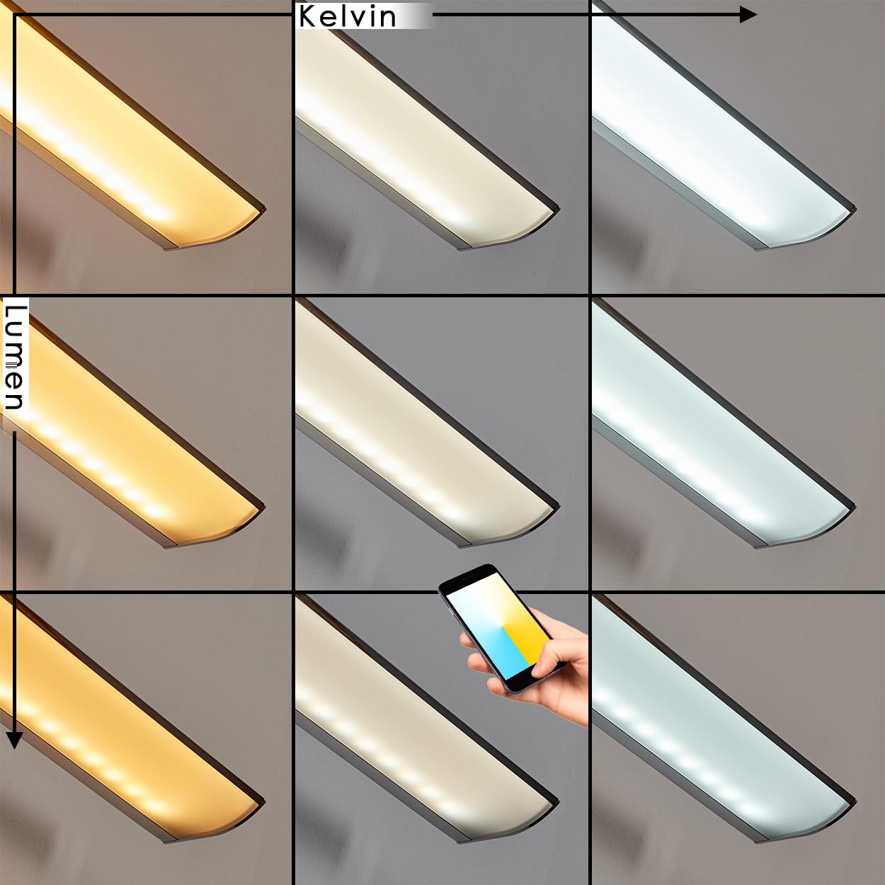 HOFSTEIN LED Spiegelleuchte Banek, Wandlampe aus Metall/Kunststoff in Chrom/Weiß, Spiegellampe mit RGBmFarbwechsel, Smart-Home/App, CCT einstellbar, Wandleuchte auch für Badezimmer geeignet, IP44