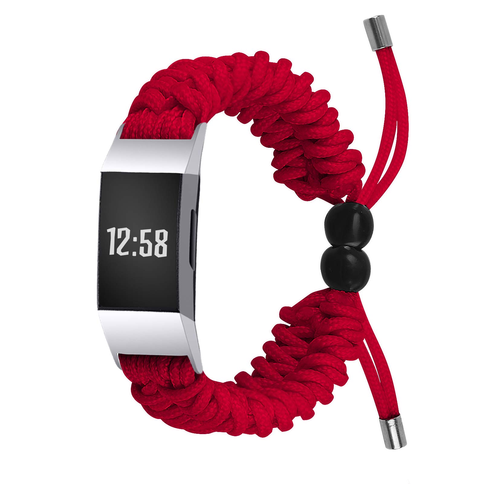 TopTen Silikon-Armband Mit Edelstahlrahmen Für Fitbit Blaze – Verstellbar, Einfach Zu Wechseln