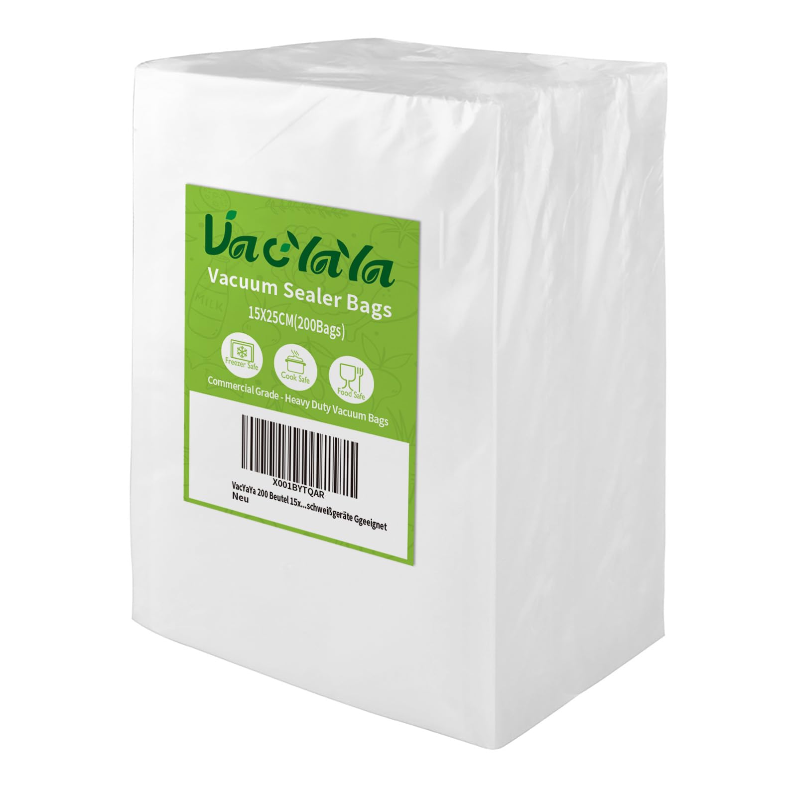 Wevac Vacuümzak voor levensmiddelen, 15 x 25 cm, 100 zakken, wafelpatroon, BPA-vrij, vacuümfolie voor levensmiddelen, maaltijdbereiding en koken, vacuümmachine Wevac Vacuümzak voor levensmiddelen, 15 x 25 cm, 100 zakken, wafelpatroon, BPA-vrij, vacuümfolie voor levensmiddelen, maaltijdbereiding en koken, vacuümmachine