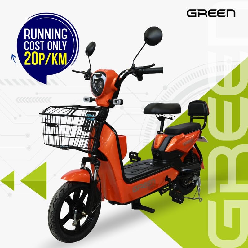 Image of Green Udaan Low Speed Electric Scooter Non RTO with Portable Charger (Orange, Udaan 30 KM)