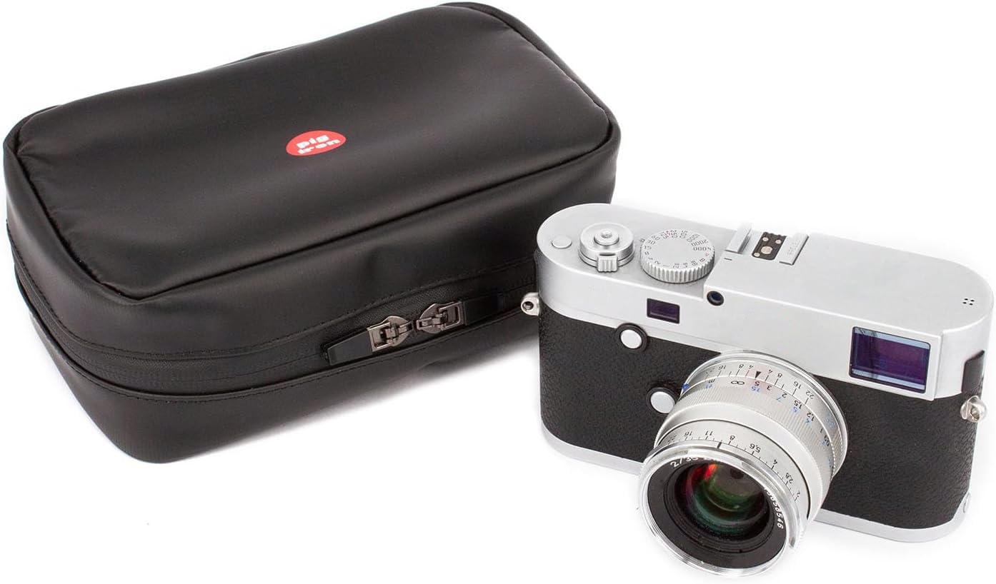 Pig Iron Luxury Camera Case to fit Leica M Camera and Lens. Compatible with Leica M11, M10, M240, M262, M9, M8, M7, M6, M5, M4, M3, M2. Summicron Rangefinder Pouch.