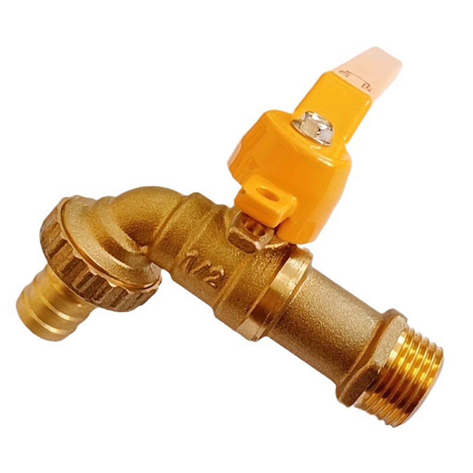 Rubinetto per acqua fredda – Rubinetto da giardino a parete, 1/2 pollici, in ottone resistente al gelo, design durevole per lavelli e giardini