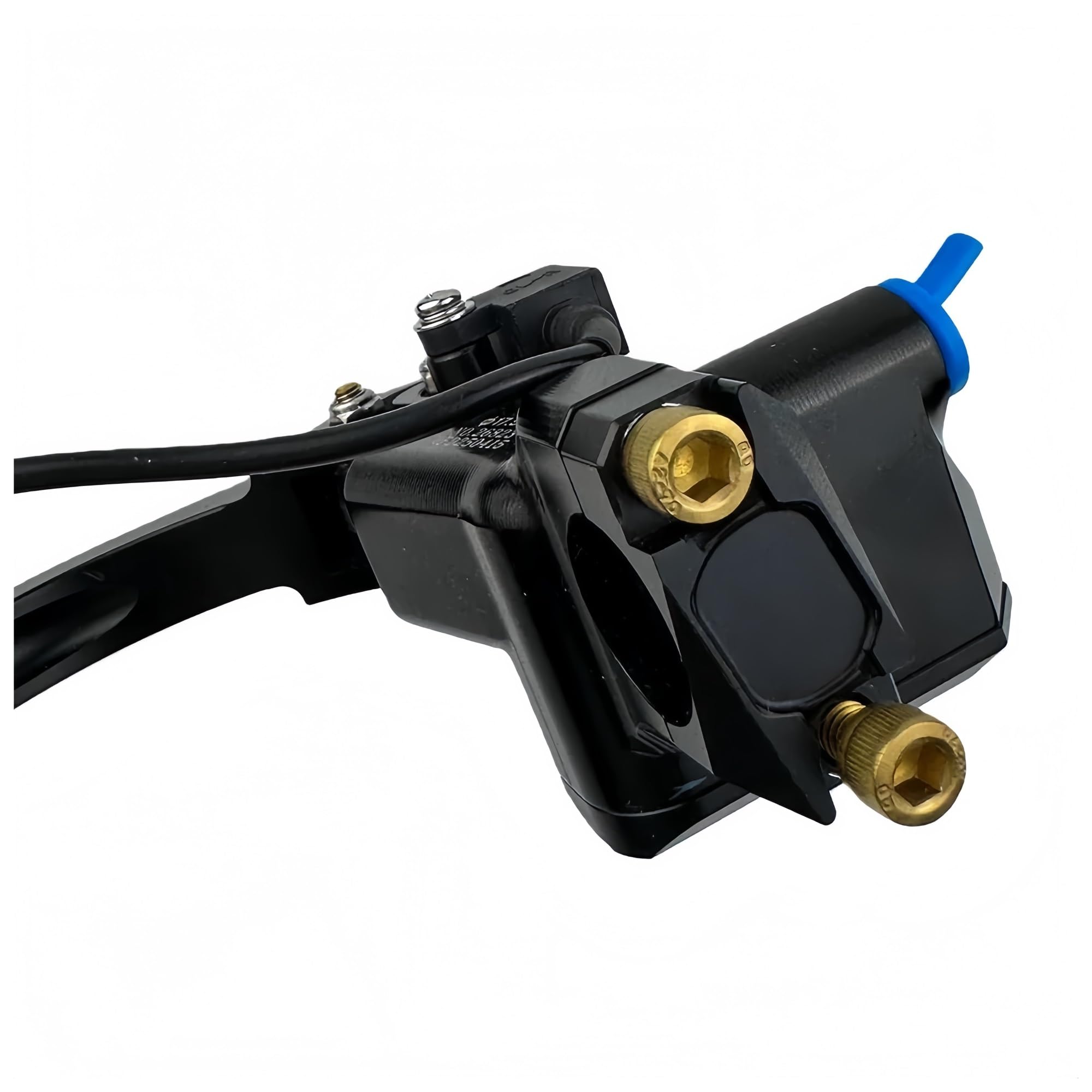 Leva frizione freno moto Cilindro pompa frizione da 22 mm per moto, leva freno idraulica 17,5, manubrio universale(Black L)