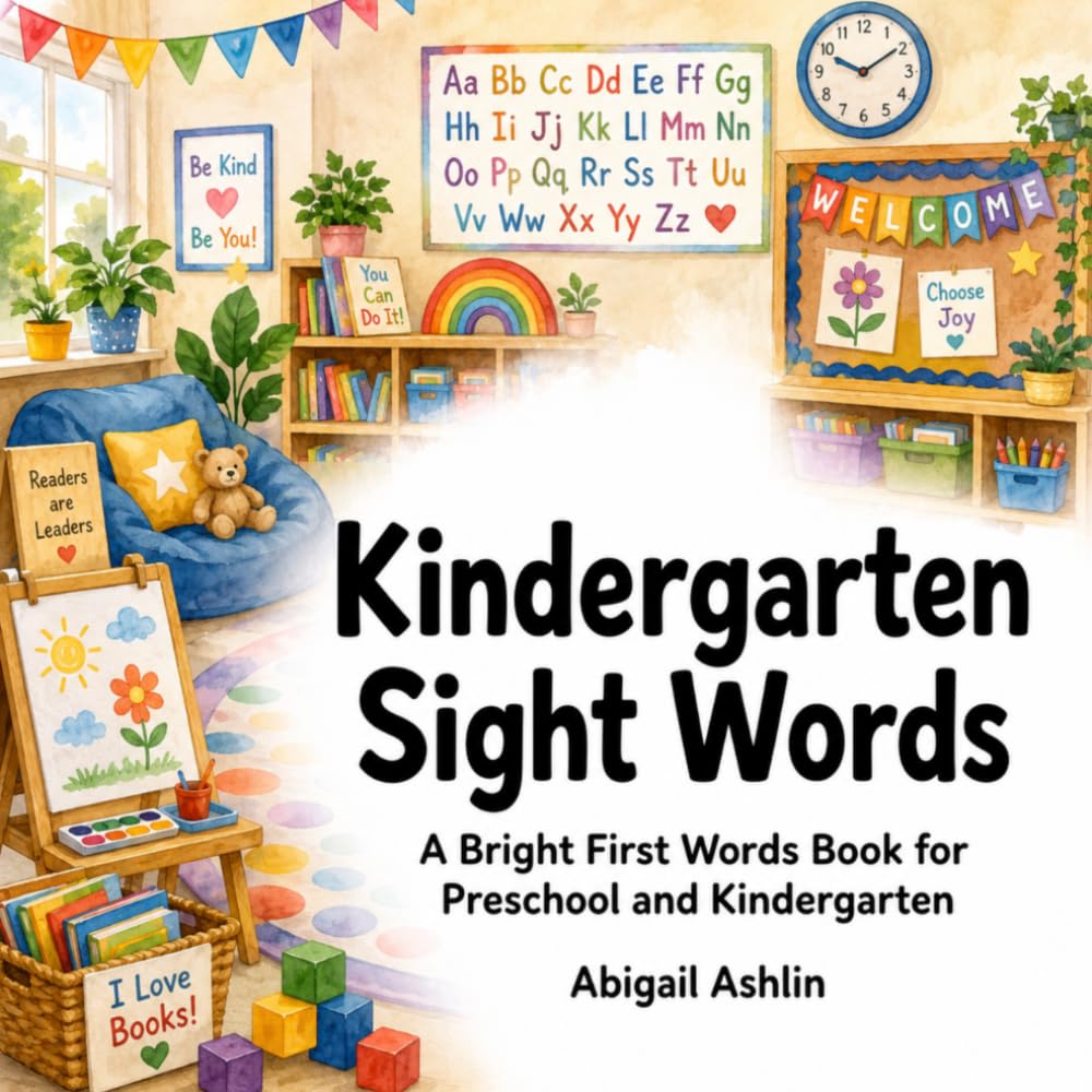 Kindergarten Sight Words: A Bright and Colorful First Reading Picture Book for Preschool and Kindergarten Kids