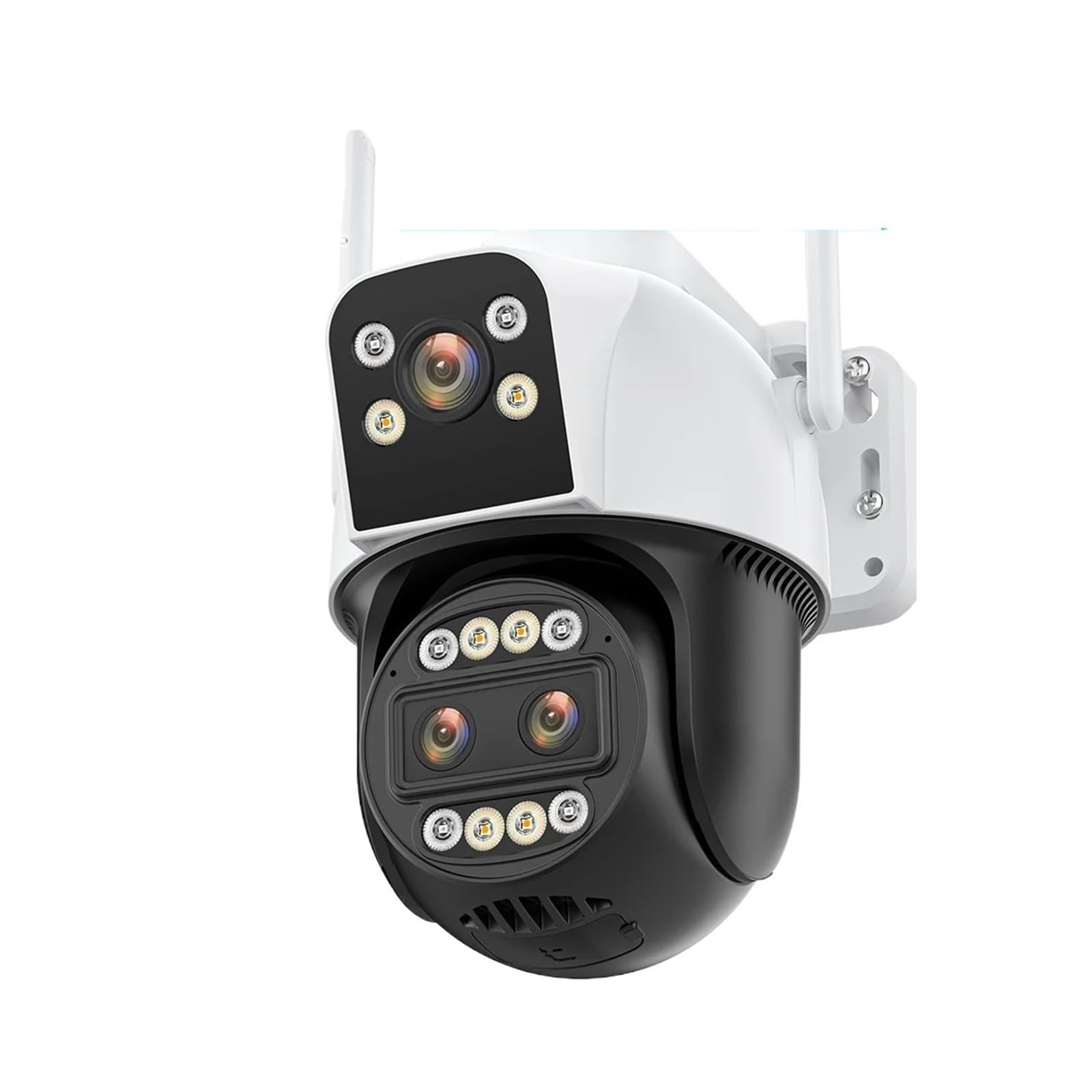Telecamera di sicurezza, 4G IP Camera Esterna 4K HD 10X Zoom Tre Lenti Doppio Schermo Sim Card Telecamera PTZ Ai Tracking Video Sorveglianza CCTV Cam(2K WIFI NO Card)