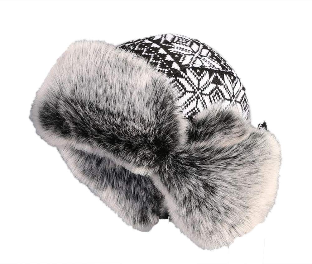 Insun Unisex Wintermütze Gestrickt Fliegermütze Pilotenmütze Russenmütze Ohrenschützer