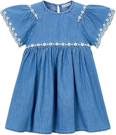 Mayoral Embroidered Dress for Girls Medium