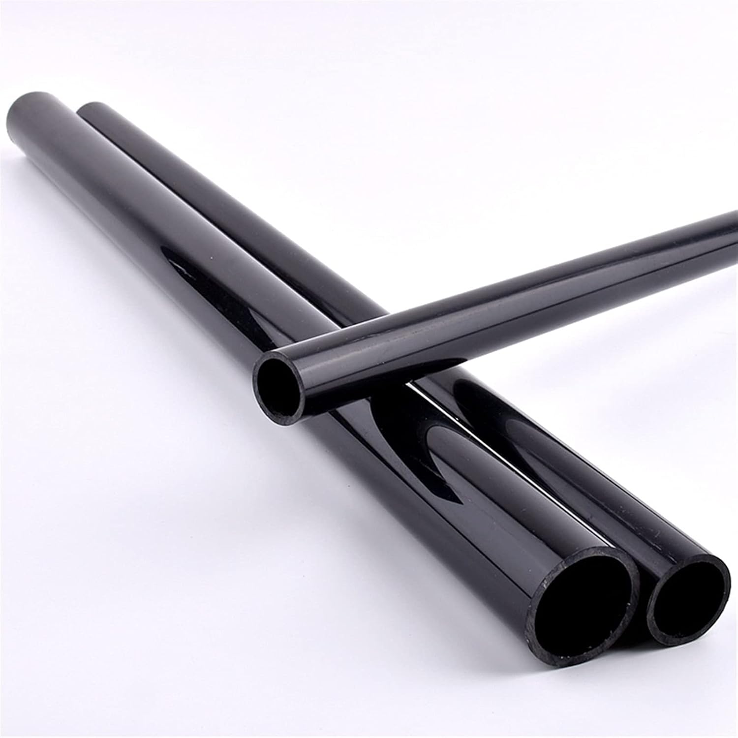 PVC Tube, 2pcs 50cm Long Black PVC Pipe Aquarium Fish Tank Water Tube Home Garden Watering Accessories Planting Frame Hard Tube (Size : Outer Diameter 40mm)
