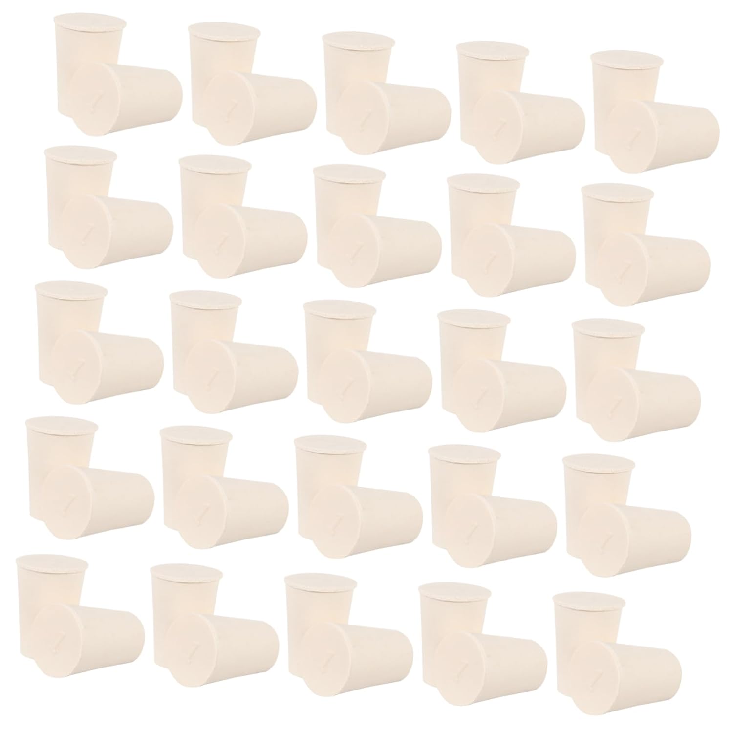 ULTECHNOVO 50pcs Tapered Flask Plugs Lab Plug Liquid Stopper Rubber Stoppers for Test Tube Sealing for Bottle