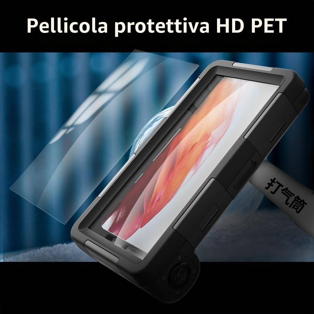 per iPhone 16e/15/14/13/12 Pro Max Plus Immersioni Custodia, Universale IP68 15m Impermeabile Cover per Tutti Telefono Cellulare da 4,7-6,9'' per All'aperto Fare surf Nuoto Snorkeling Foto Video-Nero
