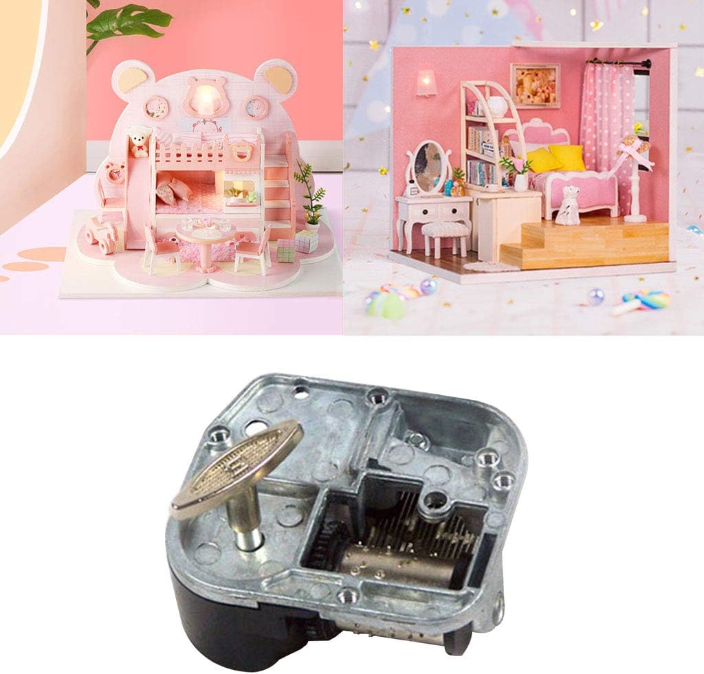 Musical Movement 8 Tones Music Box Movement Mechanical Clockwork Windup Rotate Musical