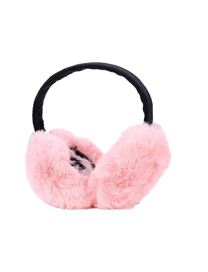 ICW Ear Muffs Winter Outdoor Wear Adjustable Knitted Emoji Pattern Ear Muffs Warmer for Children Kids Girls and Women Ideal Head Hair Accessory Yellow