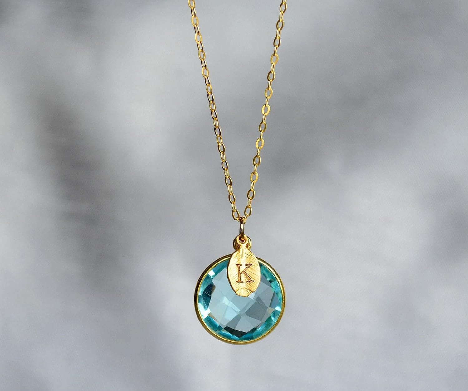 Susabella Aquamarine Necklace, March Birthstone Jewelry, Gold or Silver, Gift for Her, Birthday Present - Image 6