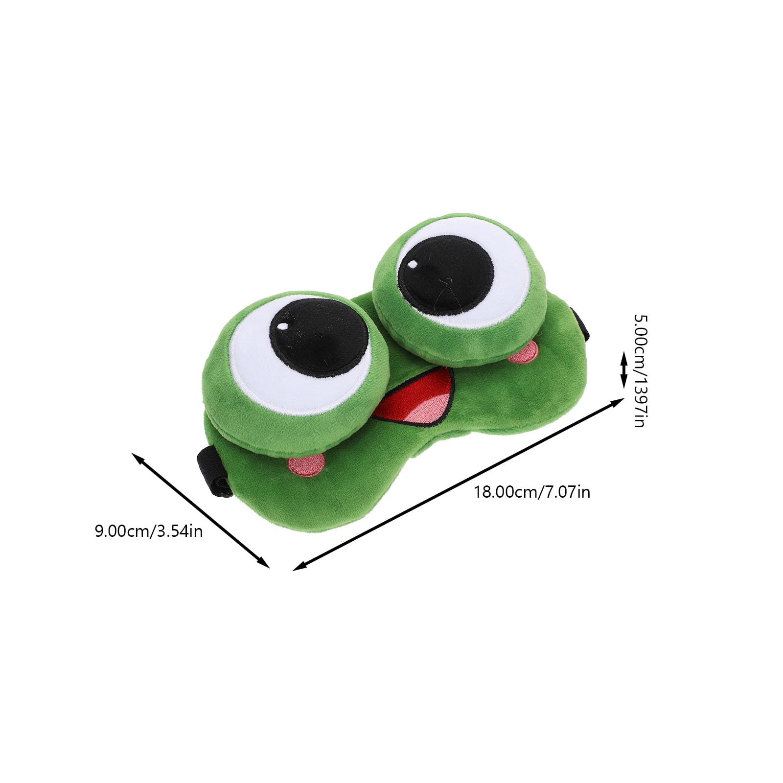 Maschera gli Occhi Gel a Forma di Rana in Peluche, Comoda e Antiscivolo, per Dormire Profondamente Durante Campeggio e Attività All'aperto