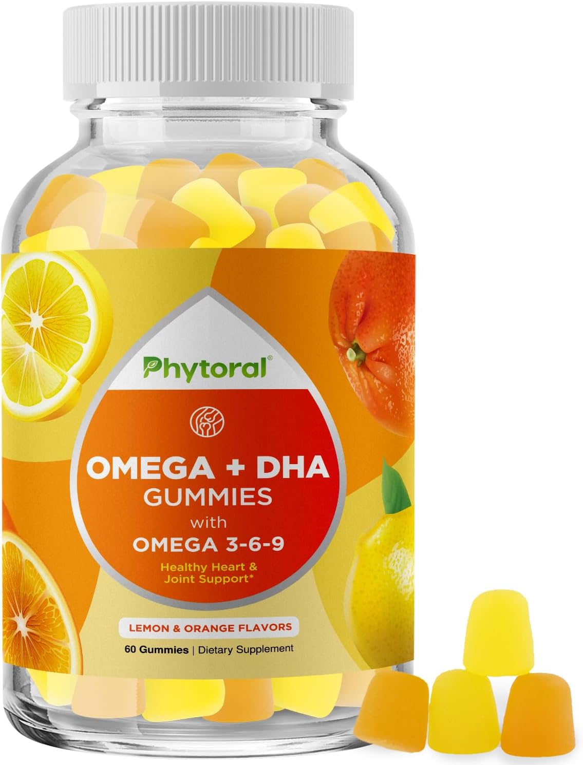 DHA Omega 3 Gummies for Adults - Delicious Flaxseed for Brain Omega 3 6 9 Supplement for Inflammation, Energy & Insulin - Vegetarian Essential Fatty Acid Supplements for Immune Support - 60 Count