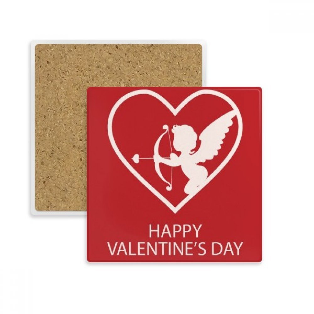 Coaster ange blanc flèche tasse porte-pierre absorbant dessous de verre boisson