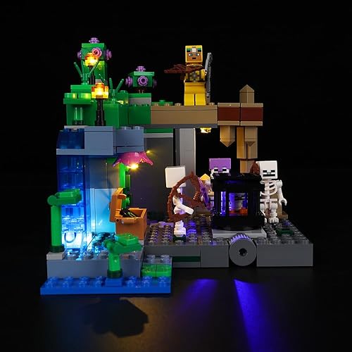Miniatura 8 de Kyglaring Kit de iluminación LED para Lego Minecraft The Skeleton Dungeon 21189 (sin modelo), juego de luces compatible con juguete de construcción