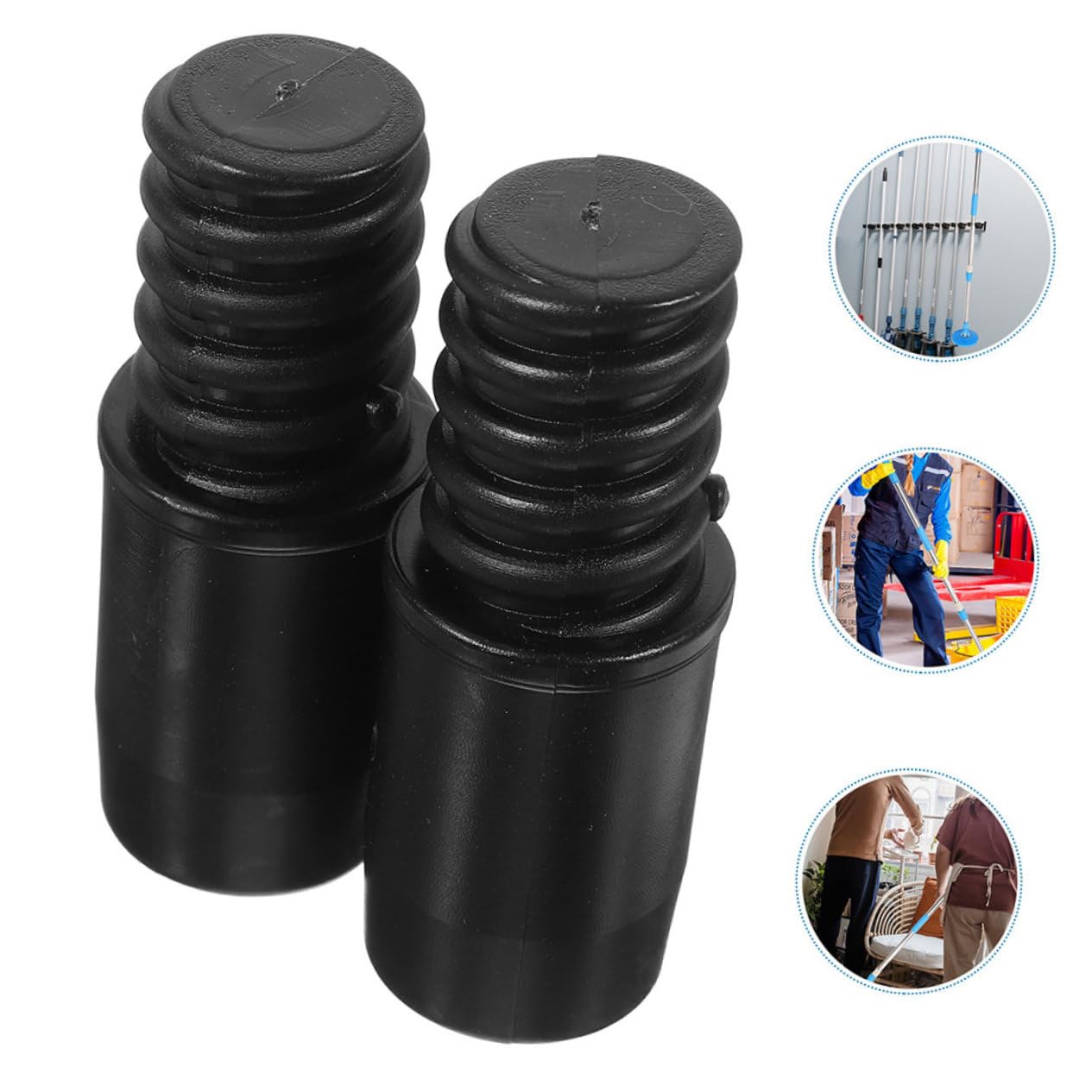 6 Piezas Conjunto Conectores de Roscada para Mangos de Fregona Adaptadores de Reparación para Poste Telescópico Compatible con Tubos de Accesorios Prácticos para Hogar y