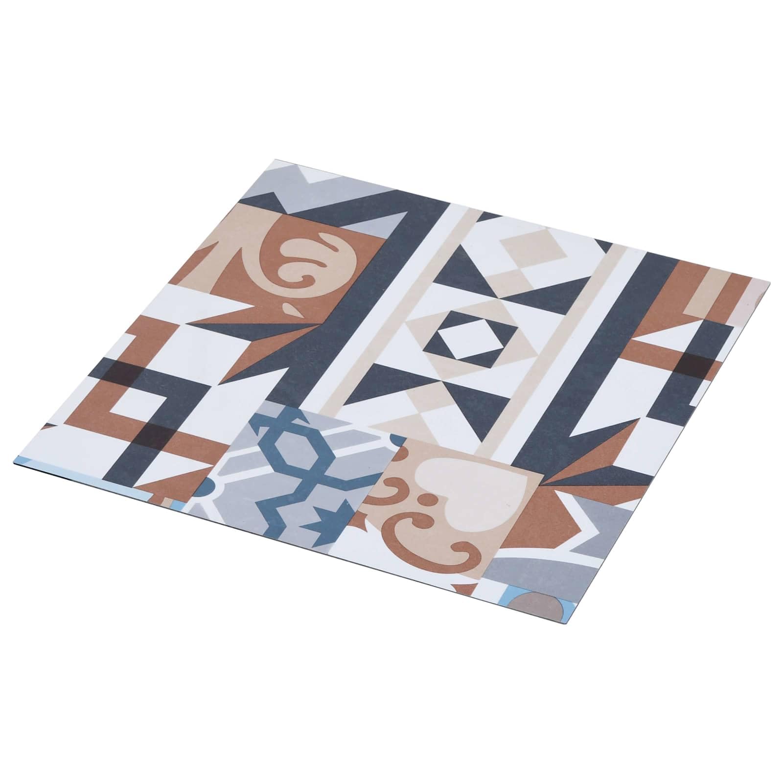 Lot de 20 dalles de sol autocollantes en PVC - 30,5 x 30,5 cm - Aspect bois - Pour salon et chambre à coucher - Facile d'entretien
