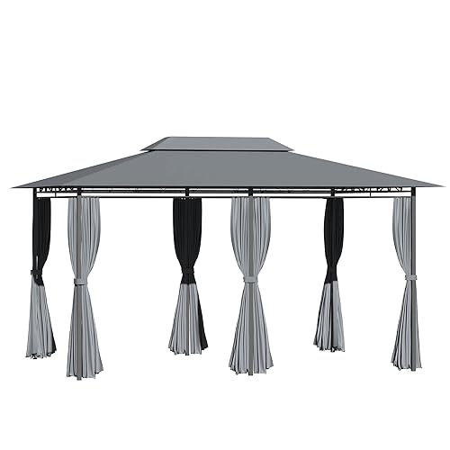 Outsunny 10' x 13' Patio Gazebo, Outdoor Gazebo Canopy Shelter