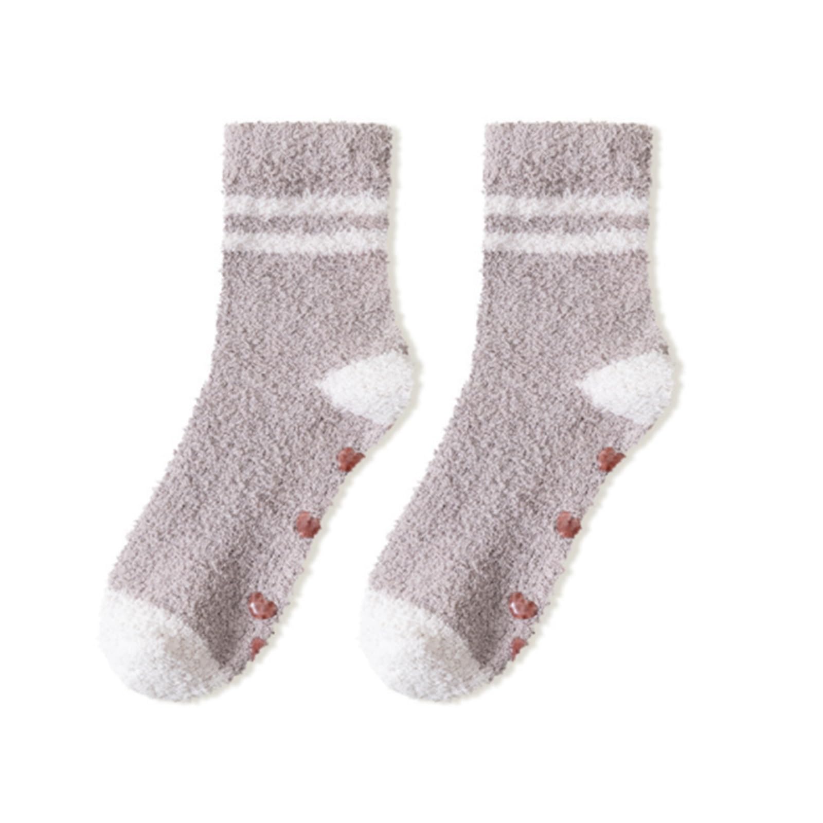 Wintersocken Bettsocken 2 Paar Warme Socken, Bequeme Slipper-Socken, Weiche Winter-Schlafsocken Warme Flauschige Socken