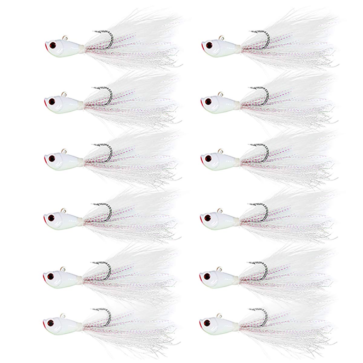 white bucktail jig