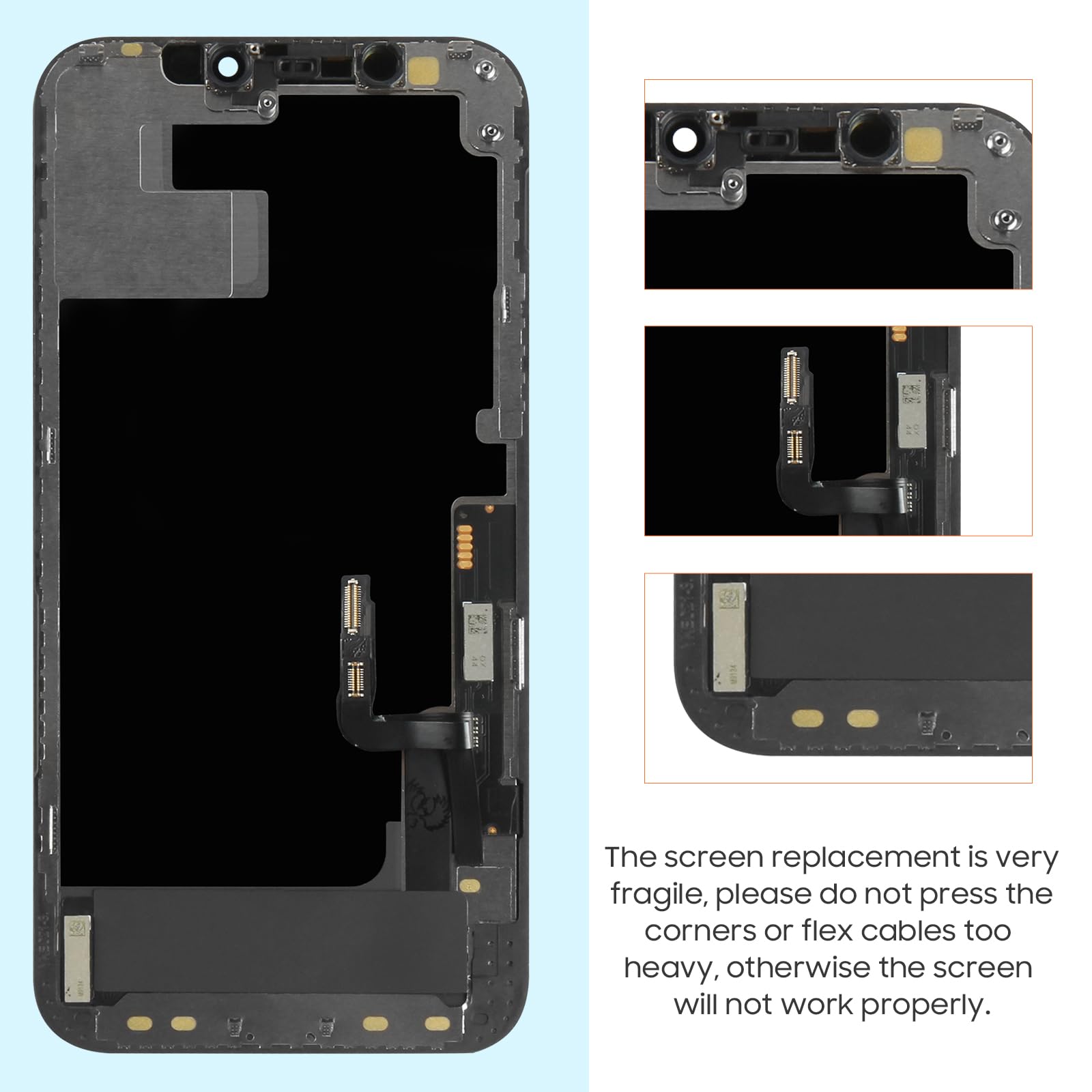 Tela de substituição para iPhone 12 LCD para iPhone 12/12 Pro Tela