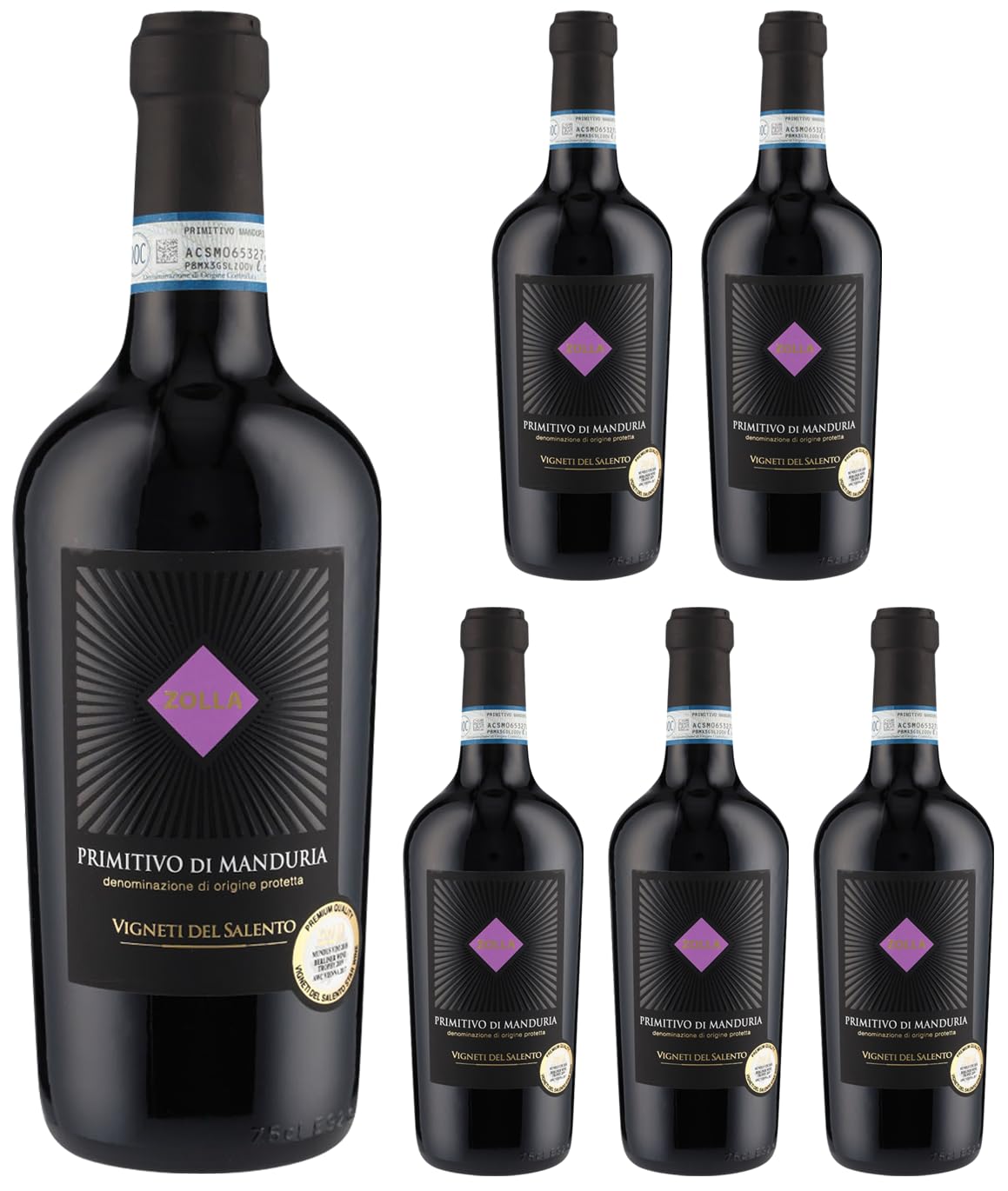 Primitivo di Manduria Zolla DOP 2022 (6 x 0.75l)+ Vinizia Dropstop