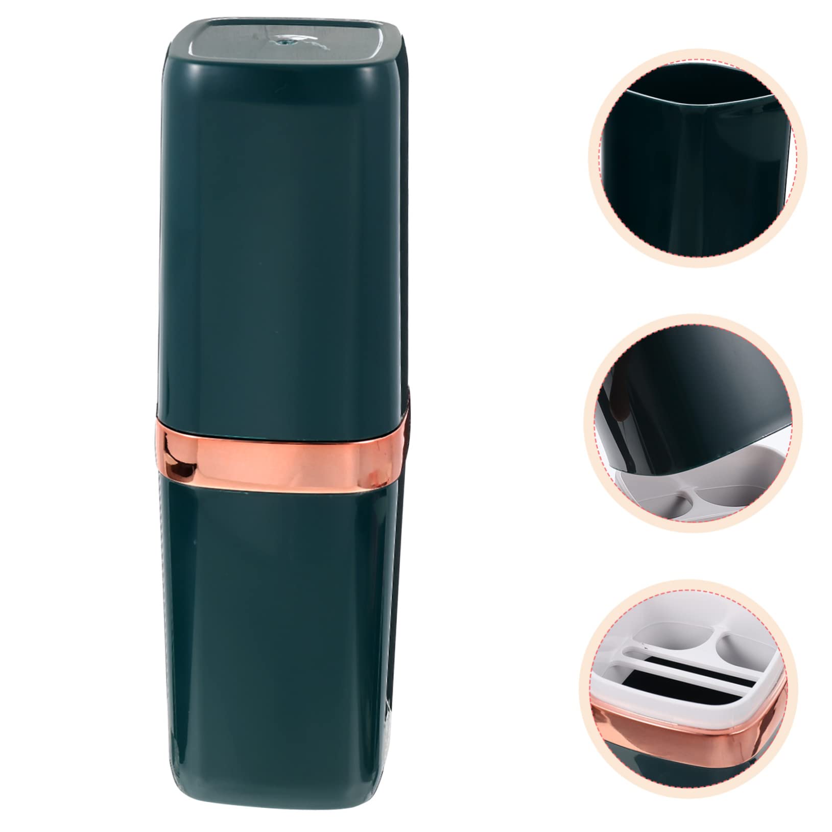 Portaspazzolino da viaggio, 5 pezzi, contenitore portatile per spazzolino da denti, accessorio da esterno, porta spazzolino da denti, custodia portatile da viaggio, tazza da bagno, accessorio da