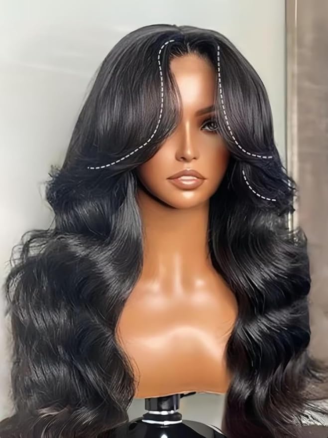 Amazon.com : UNICE Real Scalp Glueless Wig Human Hair 13x4 Invisible HD ...