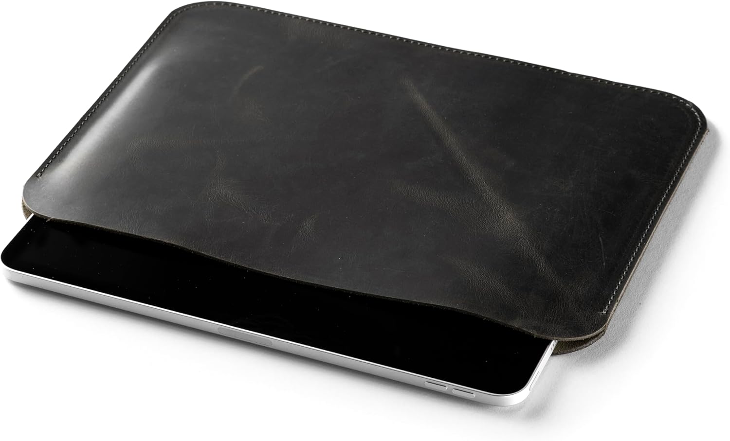 Distressed Leather iPad Sleeve, Handmade Slim Case for Pro 12.9", 2nd-6th Gen, Mini, Air, Pro 11", 10.5", 9.7"