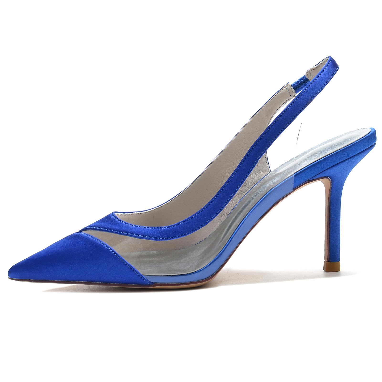 Scarpe da Sposa da Donna in Raso 8.5cm Festa di Ballo di Ballo con Tacco Alto