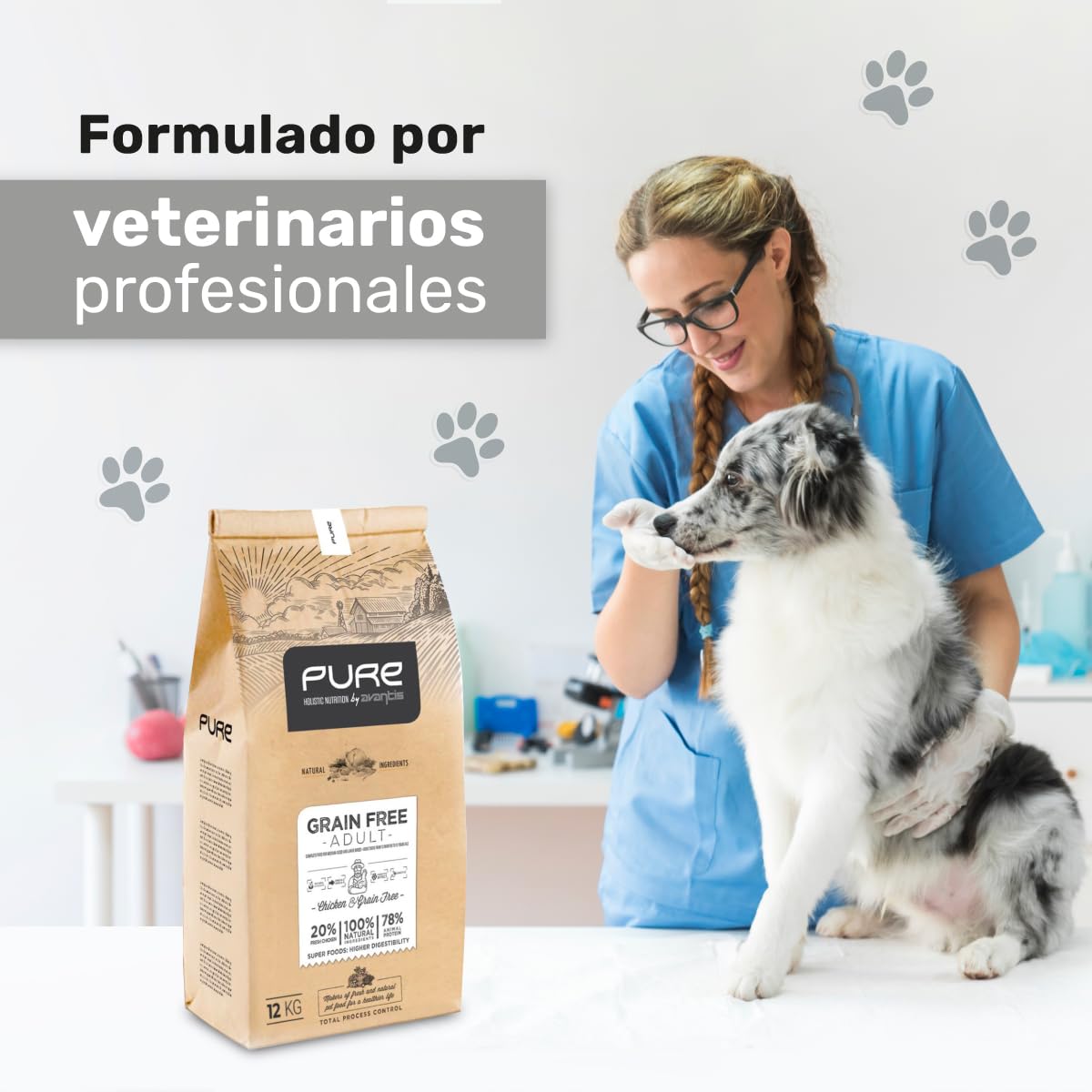 Pure Grain Free Country Chicken 12 kg – Pienso Holístico con Carne Fresca Sin Cereales – Perros Adultos – Alta Digestibilidad
