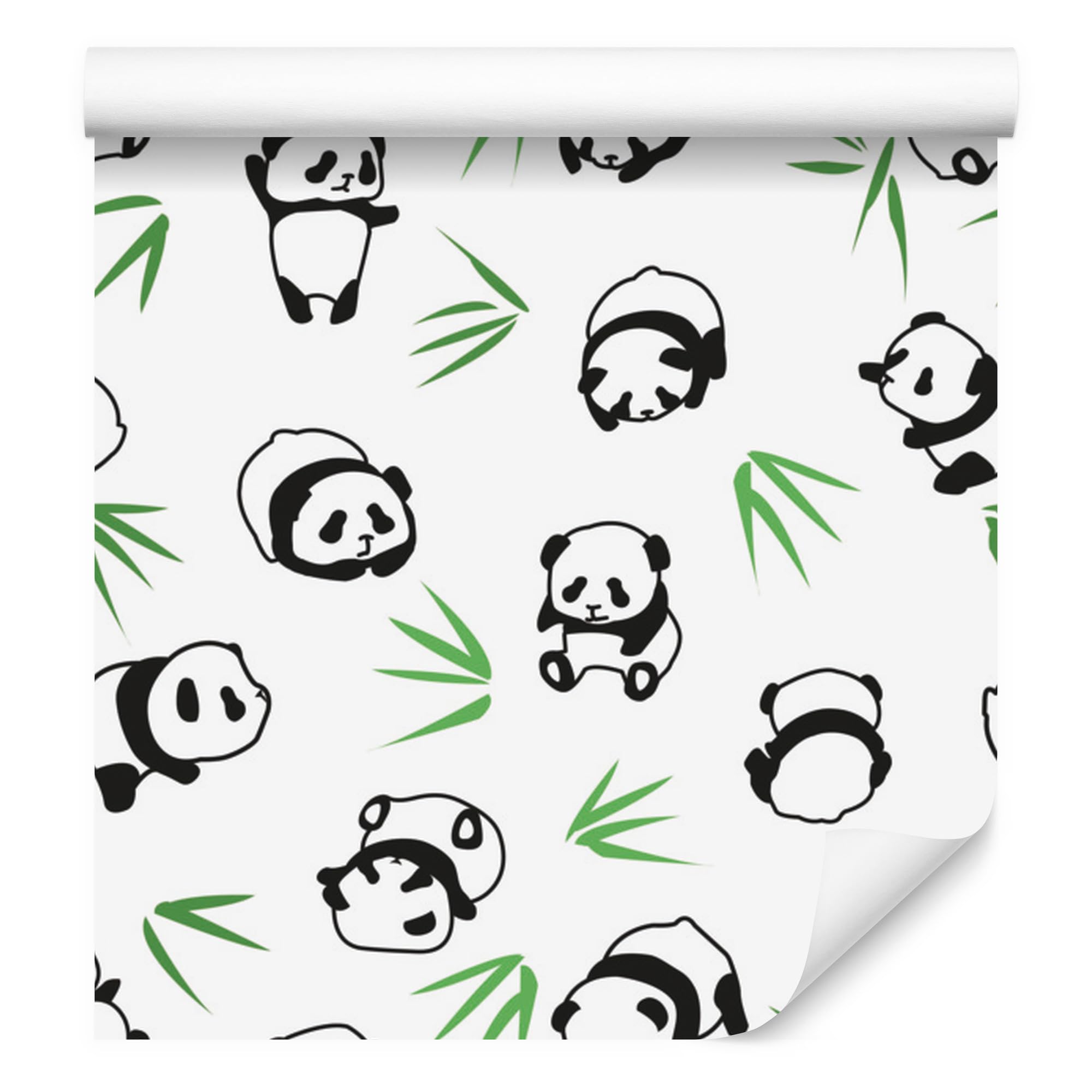 Vliestapete Pandas im Grünen 50 x 1000 cm