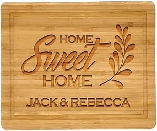 Home Sweet Home Engraved Cutting Board for Cook Lovers, Customized New Home Housewarming Gift, Homeowner Couple Gift Ideas, Unique Anniversary