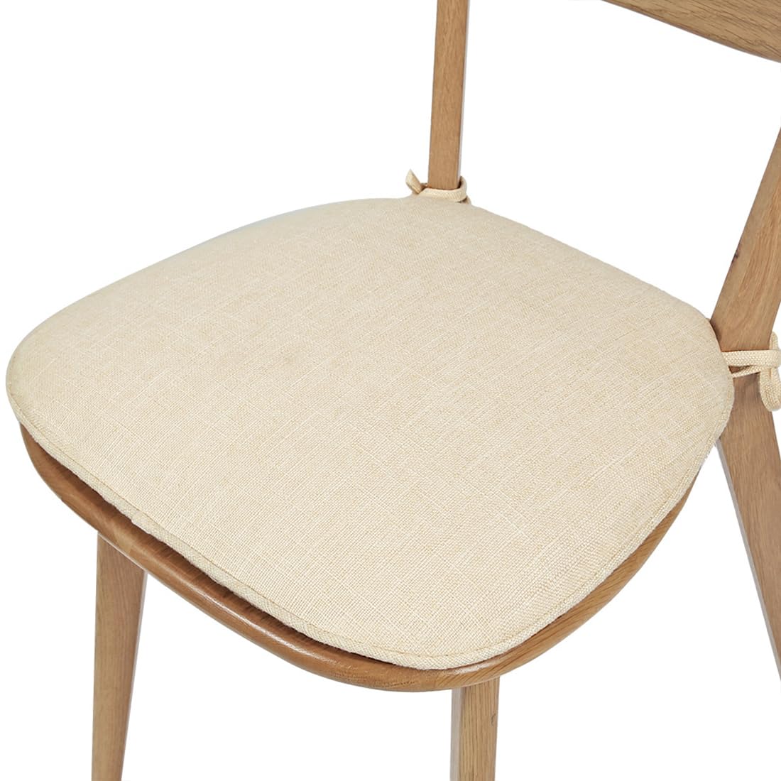 VHJdtE Seat Cushion, With Ties And Washable Cover|Comfort Breathable|Non-Slip Bottom Chair Pad For Indoor Home Decor(Beige)