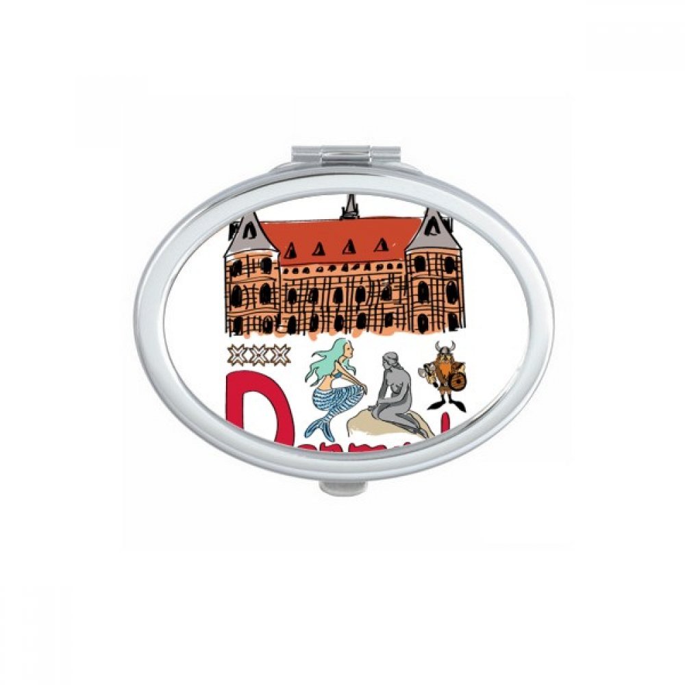 Miroir compact portable ovale pour maquillage précis et retouches nomades